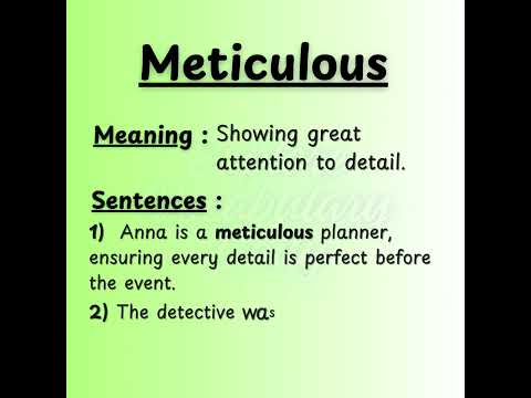 Meticulous Explore Vocabulary Dailyc#english #vocabulary #Meticulous  #englishgrammar #new word