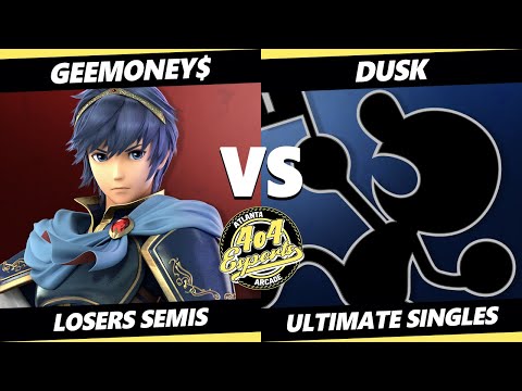 4o4 Smash Night 62 Losers Semis - Geemoney$ (Marth) Vs. Dusk (Game & Watch) SSBU Ultimate Tournament