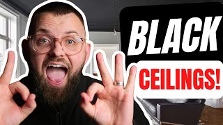 Painting Your ENTIRE Ceiling BLACK We Tried It... (And Here's What Happened)