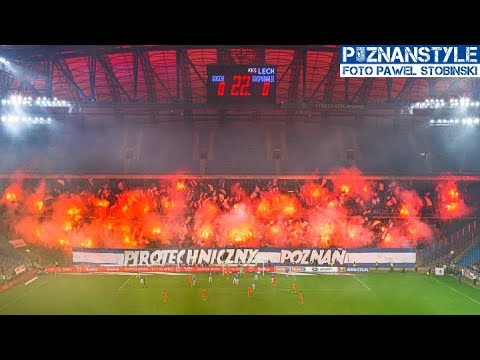 Oprawa "PIROTECHNICZNY POZNAŃ": LECH POZNAŃ - Zagłębie Lubin (25.10.2019)