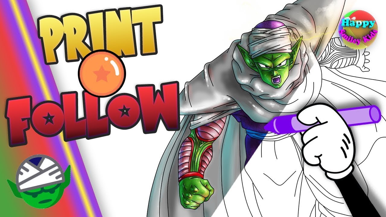 DRAGON BALL Z COLORING PAGES 🔴🔶🔵PICCOLO PRINTABLE
