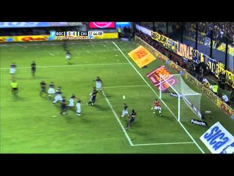 Tremenda atajada de Sánchez. Boca 0 - Chicago 0. Fecha 9. Primera División 2015. FPT.