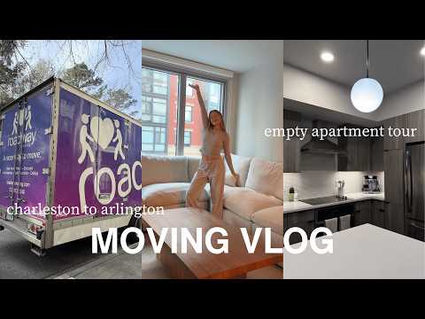 MOVING VLOG: CHS to DMV, empty apartment tour, unpacking & organizing | maddie cidlik