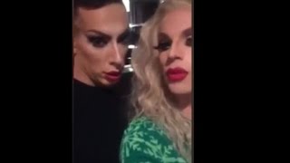 Katya Zamolodchikova with Alaska Thunderfuck after Christmas Queens in Chicago