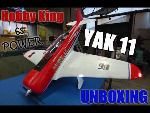 H-King Yak-11 Red Reno Racer EPO 1450mm PNF (57") 6S power RC plane Unboxing