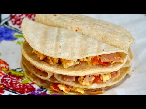 Desayuno económico TACOS PASEADOS Esto nos hacia mi mamá cuando era chiquillo. #desayunos #tacos
