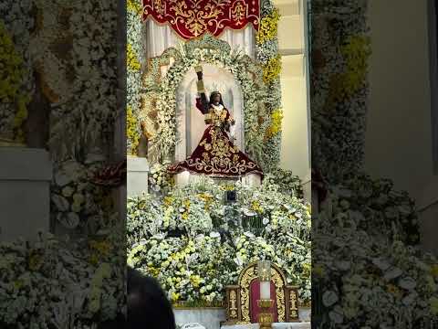 The altar of Minor Basilica of the Black Nazarene is covered with flowers