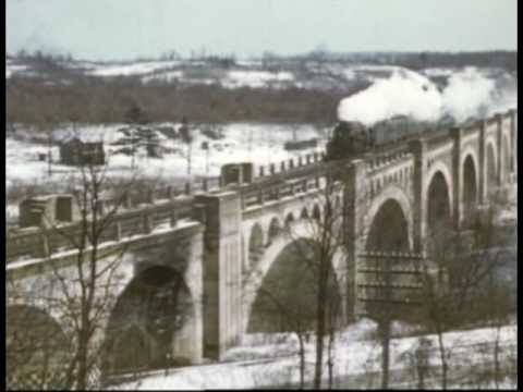 DL&W Steam Locomotives over the Lackawanna-Delaware River Viaduct
