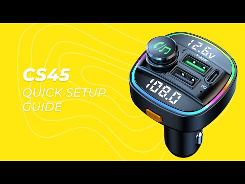 Crust Car Bluetooth Device with FM Transmitter, Car Charger