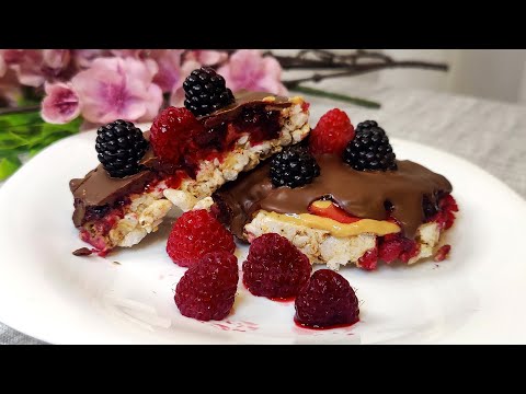 Delicious puffed rice cake dessert, only three ingredients, no bake
