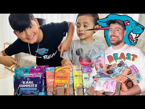 LOS CHOCOLATES DE MR BEASTS ESTAN RICOS | PROBAMOS LAS GOMITAS DE KARL | Karim Juega