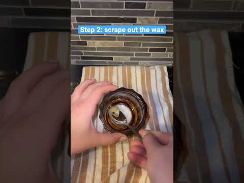 Easiest Way To Remove Candle Wax #shorts #youtubeshorts #lifehacks