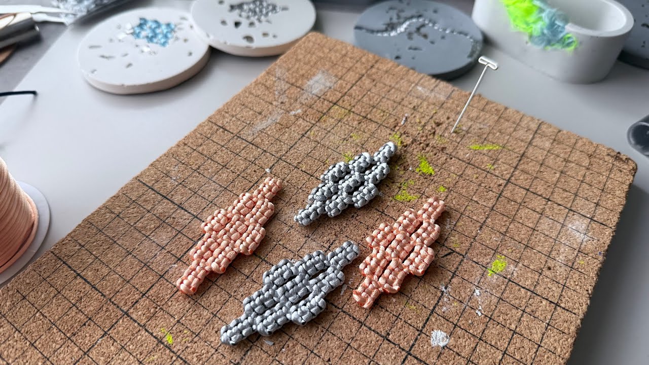 マクラメパーツ制作作業ライブ