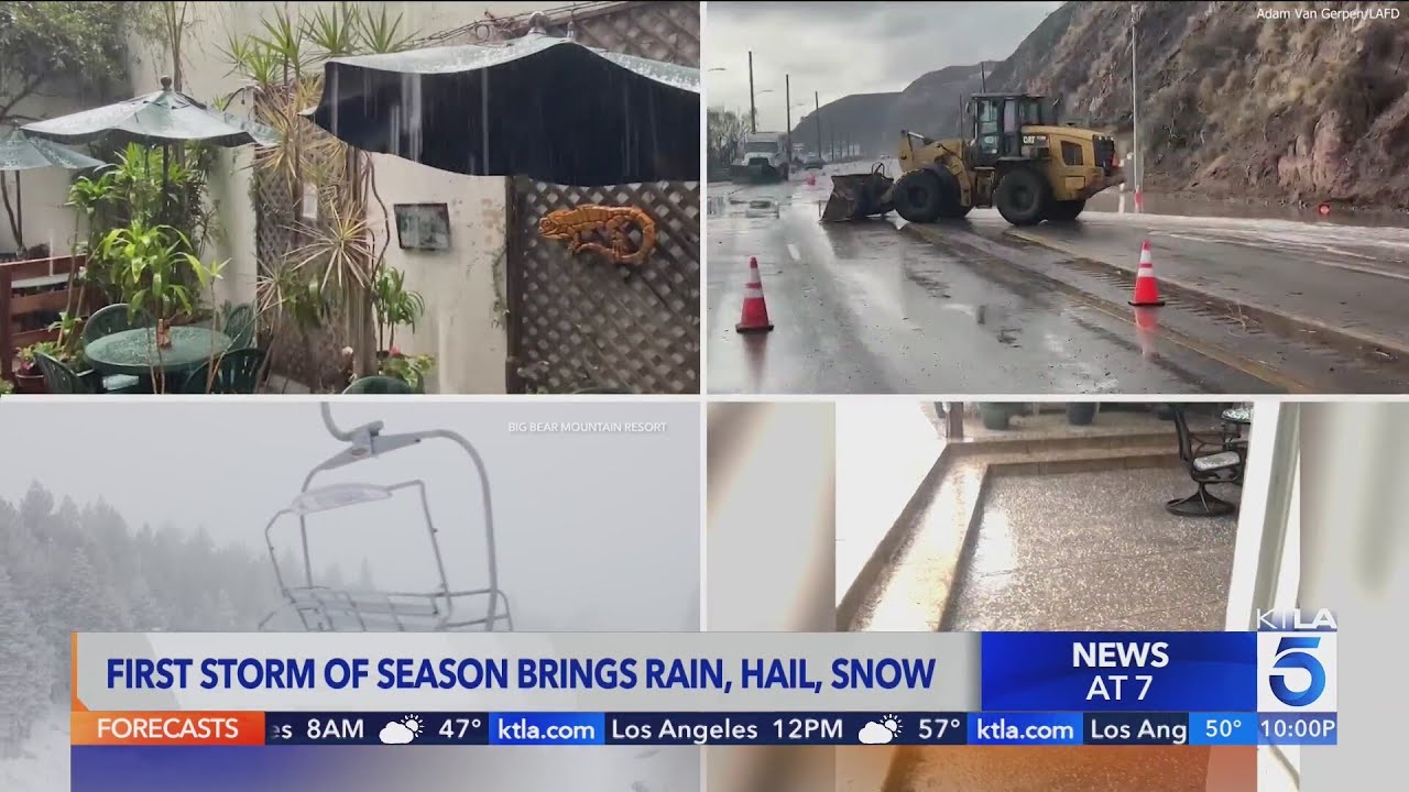 KTLA Team Coverage: Storm brings rain, hail and snow