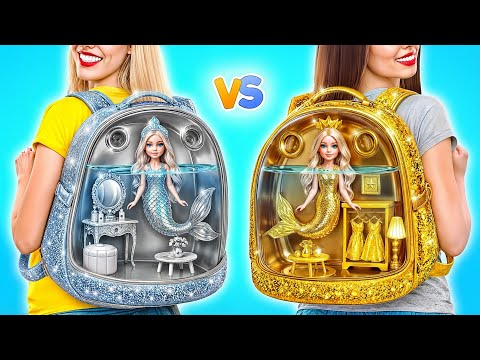 We Build Amazing Doll House | Gold vs Silver Challenge by Multi DO Smile