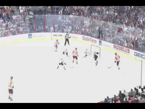 Jeff Carter scores vs Penguins - 10-8-09