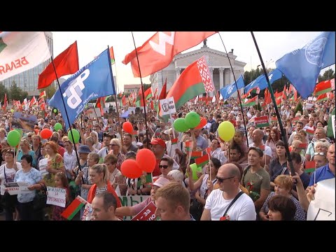 У Гомелі прайшоў мітынг у падтрымку міру, бяспекі і спакою видео