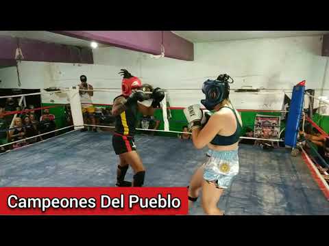 🥊Marta Uribio Vs Fabiana Roa - KICK BOXING - AMATEUR - Campeones Del Pueblo - Siempre Humilde