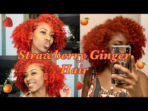 I DYED MY HAIR STRAWBERRY GINGER🍓🧡| frizzeecurlz♡