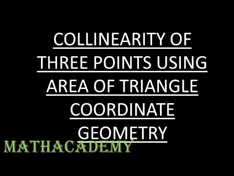Proving Collinearity of points using Area of Triangle Formula