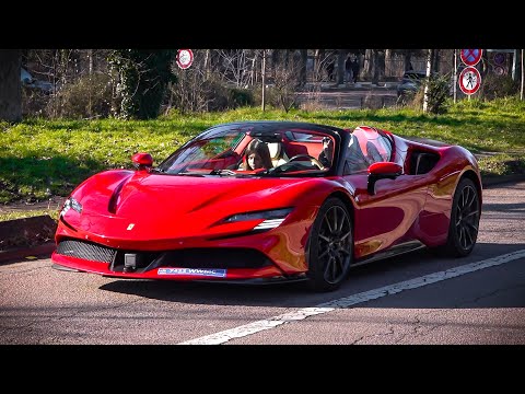 Cars and Bikes Leaving a Sunday Car Meet in Paris February 2025