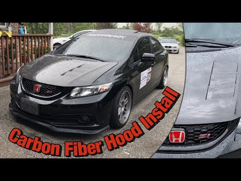 9th Gen Civic Si - Seibon Carbon Fiber Hood Install!