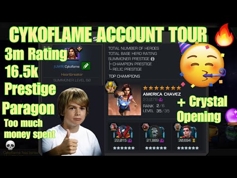 Cykoflame's ACCOUNT TOUR + CRYSTAL OPENING 🔥 7 Years Playing! | Marvel Contest of Champions