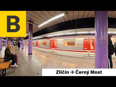 Prague Metro Line B: Zličín → Černý Most