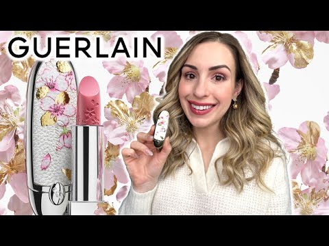 GUERLAIN SPRING 2023 🌸 CHERRY BLOSSOM LIPSTICK CASE, ROUGE G LIPSTICK #63 ROSY BLOOM REVIEW