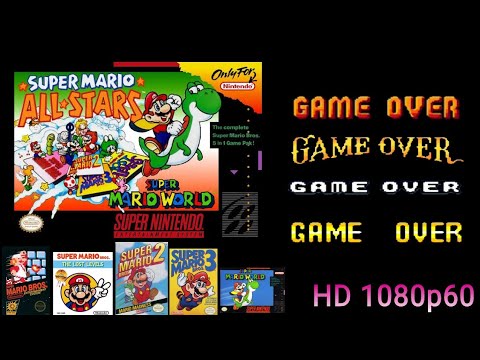 Super Mario All-Stars + Super Mario World | All Game Over | HD | SNES | All Games