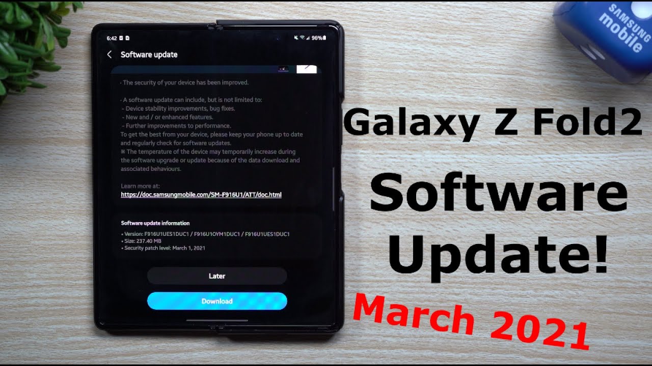 Samsung Galaxy Z Fold2 - New Software Update (March 2021)
