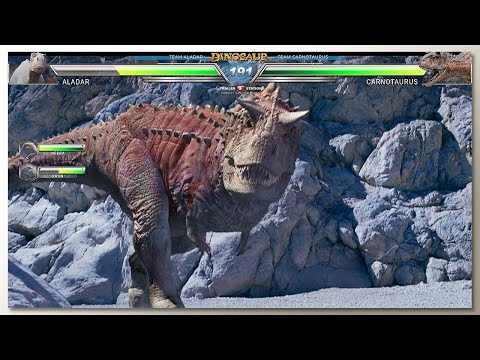 Iguanodon vs Carnotaurus Final Battle with Healthbars