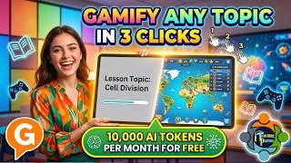 Gamify ANY Topic in 3 Clicks - An A.I Platform for teachers