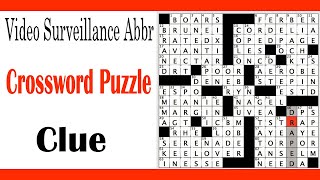 Video Surveillance Abbr Crossword Clue - Answer is here!