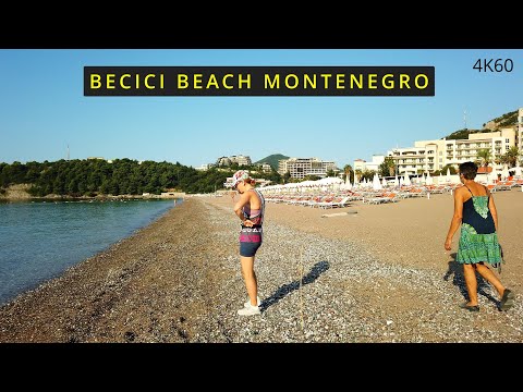 🌴Becici Beautiful Beach🏖️Budva🌞Montenegro🇲🇪2023📷4K60