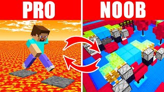 Minecraft NOOB vs. PRO: SWAPPED OBSTACLE COURSE in Minecraft (Compilation)