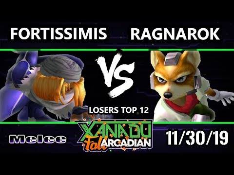 Xanadu MFA SSBM - Fortissimis (Sheik) Vs. Ragnarok (Fox) Smash Melee Losers Top 12