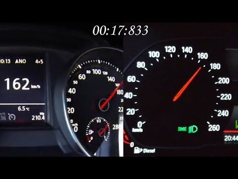 VW GOLF 7 GTD vs. BMW 120d F40 | 0-220 kph Acceleration Battle