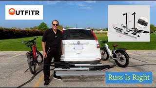 OutfitR - Two Ebike Hitch Rack With Ramp, Foldable - Incredible Quality and Value!