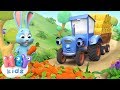 Big Blue Tractor song 🚜 Animals song for kids + karaoke | HeyKids