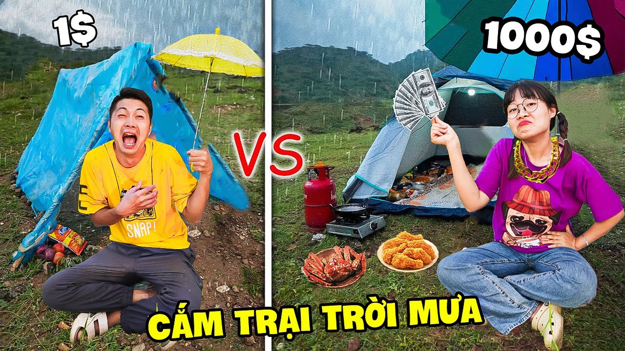 Hà Sam Cắm Trại Trời Mưa Theo cấp Độ 1 Sao Với 10 Sao - Cắm Trại Nào Sướng Hơn?