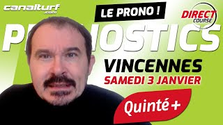 emission video des courses turf pmu du Samedi 3 janvier 2026