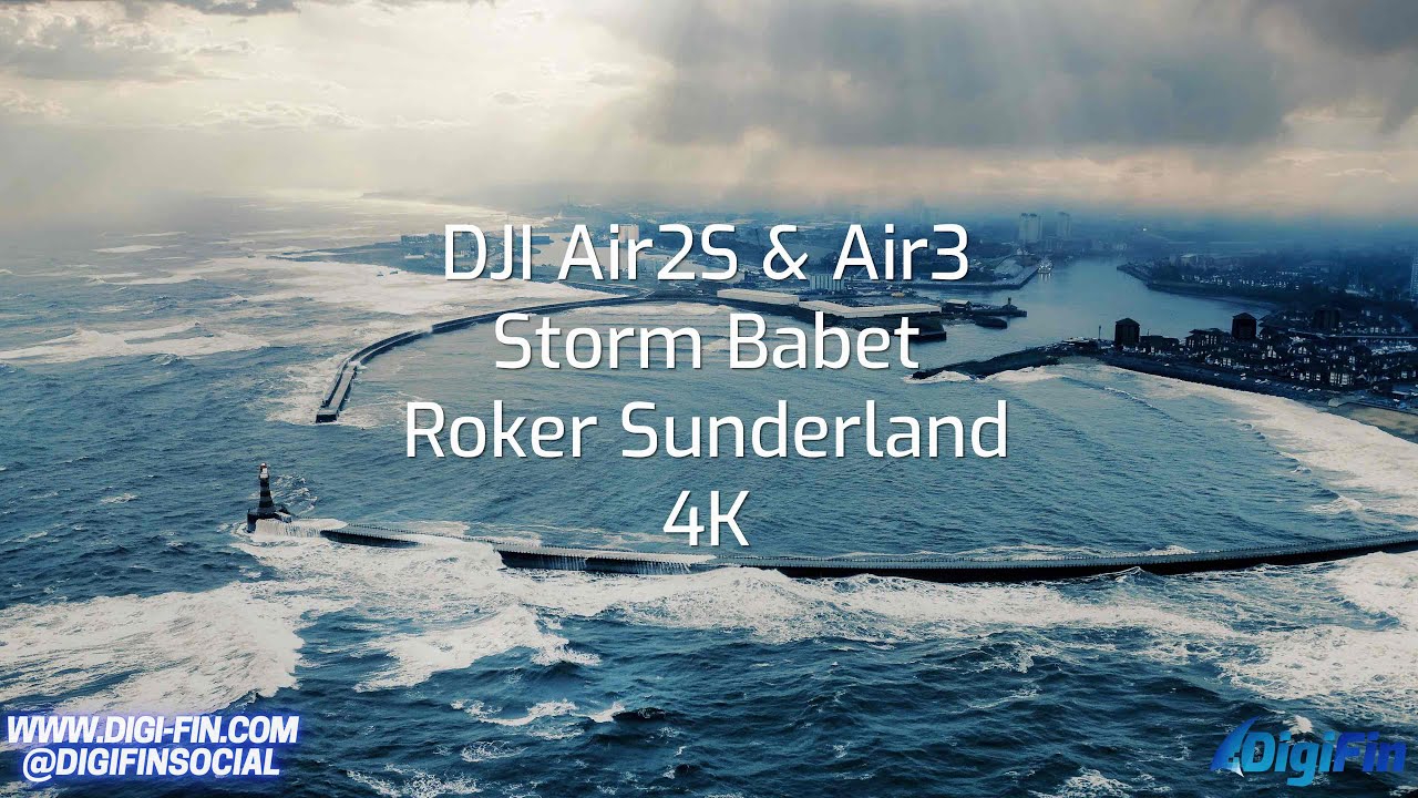 Storm Babet Drone 4K Roker Sunderland Oct 2023