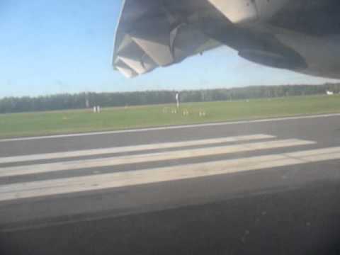 LOT takeoff from Wroclaw to Frankfurt