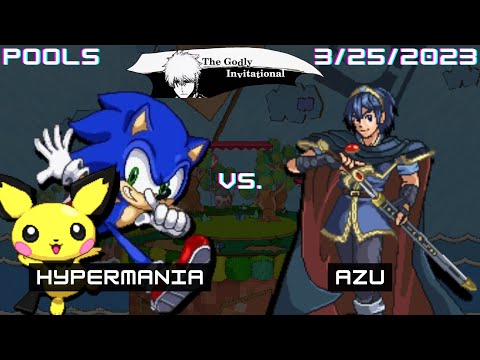 HyperMania (Sonic, Pichu) vs. Azu (Marth) - SSF2 Pools - The Godly Invitational