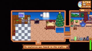 What does An explosion was heard in the night mean - Stardew Valley