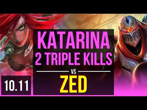 KATARINA vs ZED (MID) | Rank 3 Katarina, 3.0M mastery points, 2700+ games | BR Grandmaster | v10.11