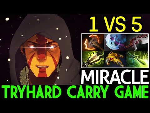 MIRACLE [Anti Mage] Pick His Signature Hero Carry Hard Game Dota 2