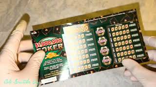 TRYING OUT BRAND NEW $10 ($1,000,000 POKER) CALIFORNIA LOTTERY SCRATCHERS SCRATCH OFF!
