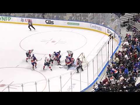 Florida Panthers scoring a goal against the New York Islanders